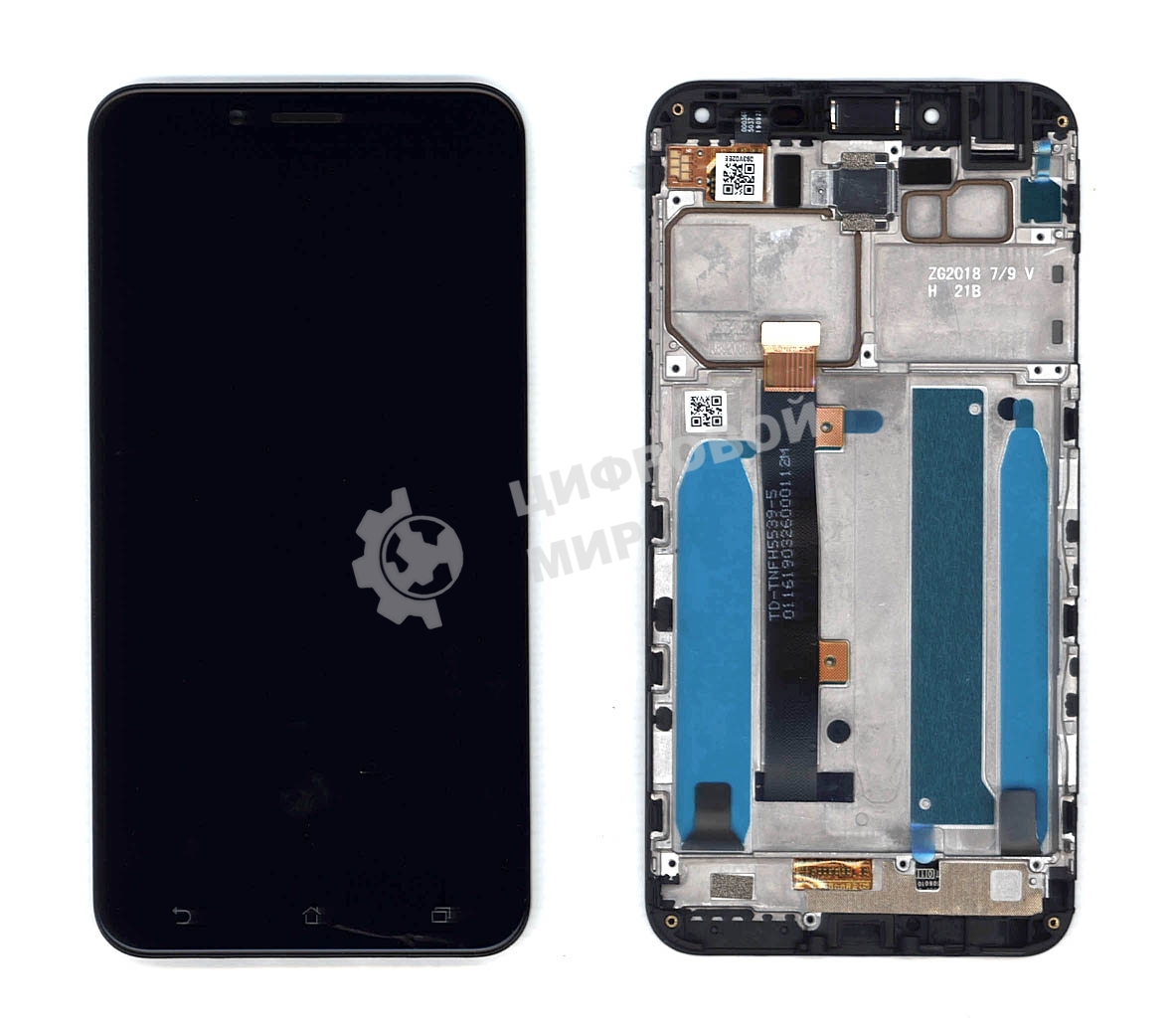 Дисплей для Asus ZenFone 3 Max ZC553KL черный с рамкой