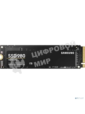 Накопитель SSD Samsung 980, 1000Gb, PCIe 3.0 x4, M.2 2280, NVMe, R/W 3500/3000