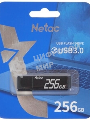 Флешка USB Netac U351 (NT03U351N-256G-32BK), 256Gb, USB 3.0, R/W 110/45, черный