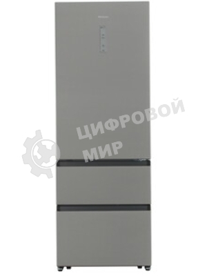 Холодильник Hisense RT641N4ACE серый, двухкамерный, 366/169, морозилка снизу, No Frost