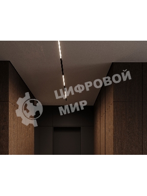 Трековый светильник GL2320 BK черный IP20 10W 3CCT 3000/4200/6400K 48V 200*10*37