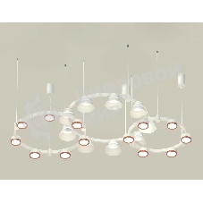Светильник Ambrella light XR92082020/22 SWH/PPG/FR белый песок/золото розовое полированное/белый матовый GX53