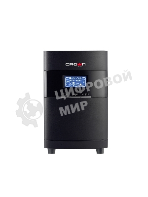 Источник бесперебойного питания CROWN On-Line CMUOA-350-1K EURO 1000VA/900W, корпус металл, TOWER, АКБ 3*12V/7AH, PF-0.9, AVR 110-300V, порт RJ-11/45+USB/RS-232, EPO, розетки 2*EURO, входной кабель 2 м, вентилятор охлаждения, автомат, слот для SNMP, порт для доп. батарейных кабинетов, ПО
