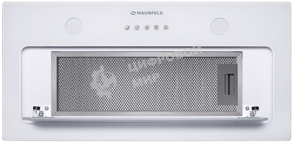 Вытяжка встраиваемая Maunfeld TRAPEZE 601GG белый, 60 см, 1150 куб. м/ч, 54 дБ