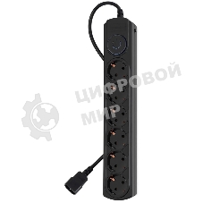 Сетевой фильтр Ippon BK-6-UPS-1.8-10-B 1.8 м, 6 розеток, черный, коробка