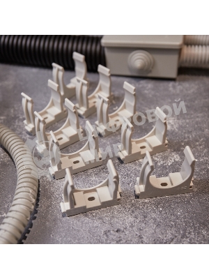 Крепеж-клипса для монтажного пистолета Rexant Ø 32 мм, серая (50 шт/уп)