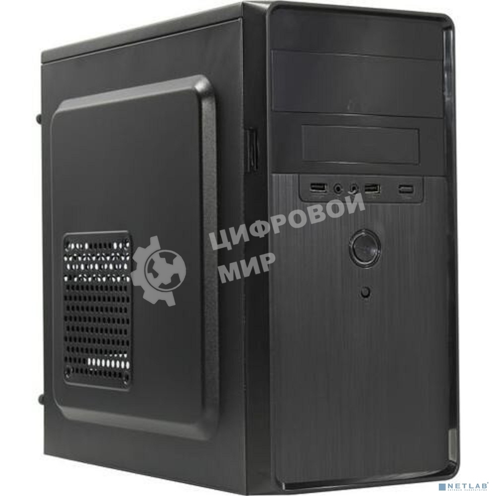 Компьютерный корпус Minitower ExeGate EX286412RUS BA-309 (mATX, без БП, 2хUSB, HD аудио, черный)