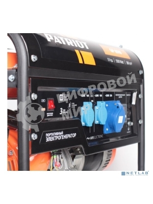 Электрогенератор бензиновый Patriot GP 6510, 5.5 кВт, 78 дБ, 71 кг