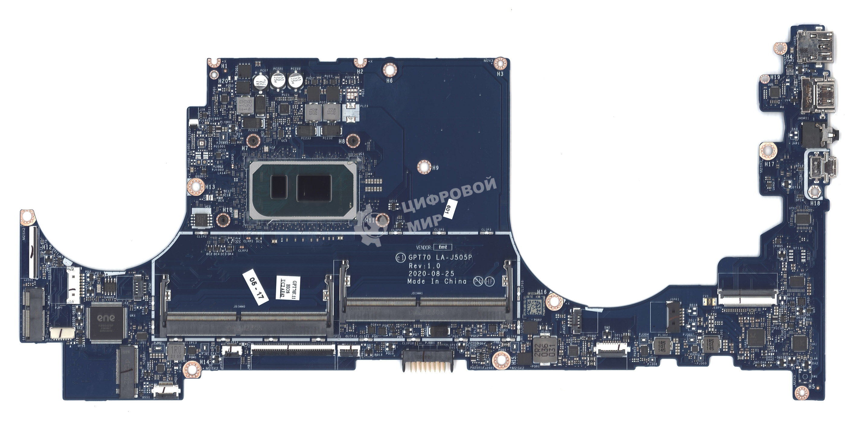 Материнская плата LA-J505P GPT70 HP Envy 17-CG i7-1165G7