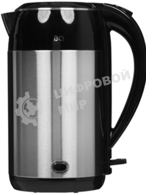 Электрочайник BQ KT2030SW черный/серебристый, 2.2 л, 2200 Вт, скрытый нагревательный элемент