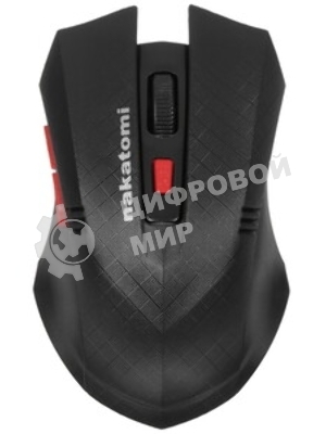 Мышь беспроводная Nakatomi MRON-04U черный, 1600 dpi, радиоканал, USB, кнопки - 6