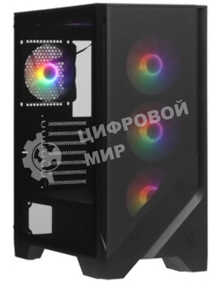 Компьютерный корпус MSI MAG FORGE 120A Mid-Tower, ATX, 2xUSB 3.2, Audio I/O, 6x120мм autoRGb Fan PWM RGb PWM Control Board, Tempered Glass Window