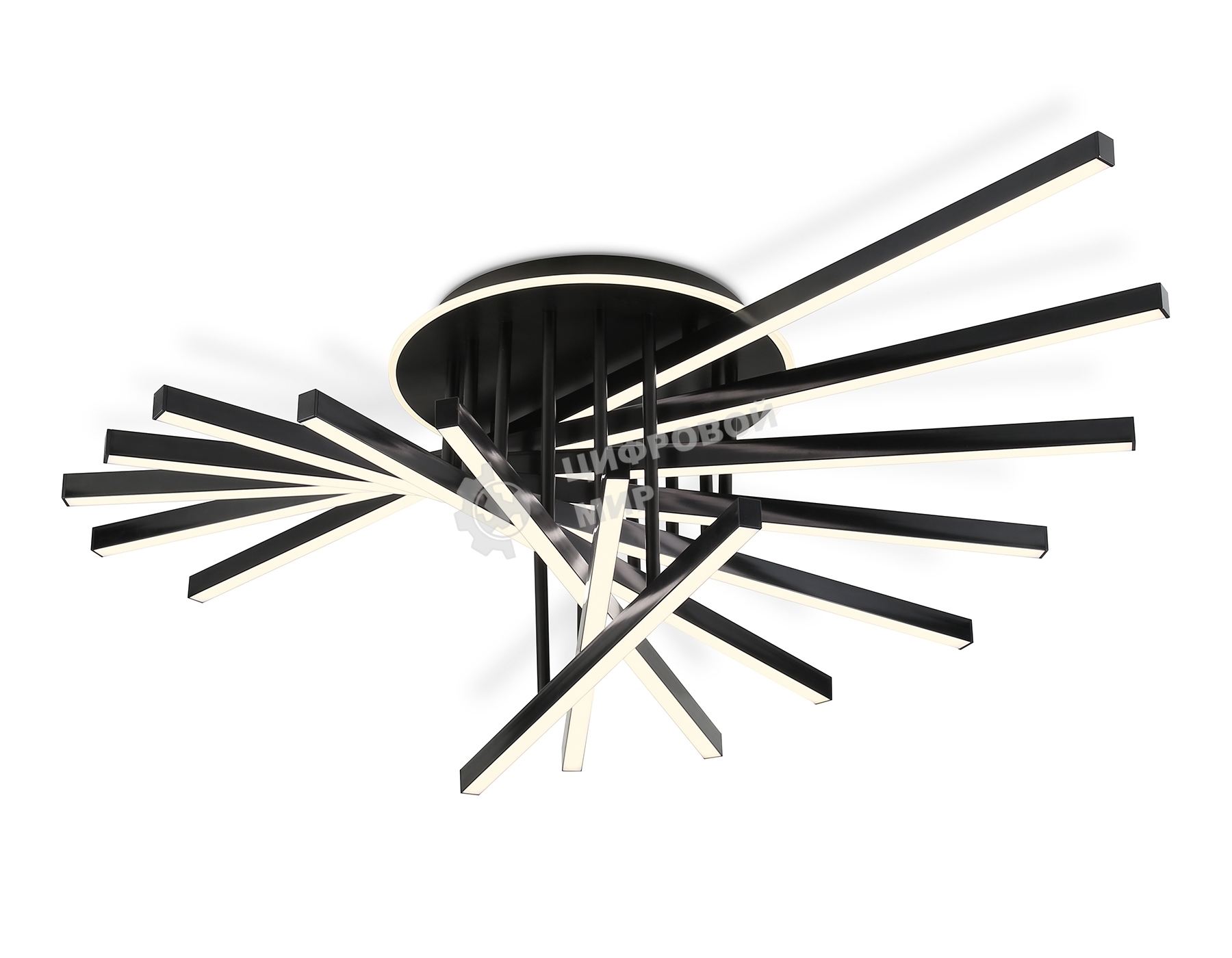 Потолочный светодиодный светильник Ambrella light FL6292 BK черный 160W 3000K-6400K 1100*790*315 (ПДУ ИК)
