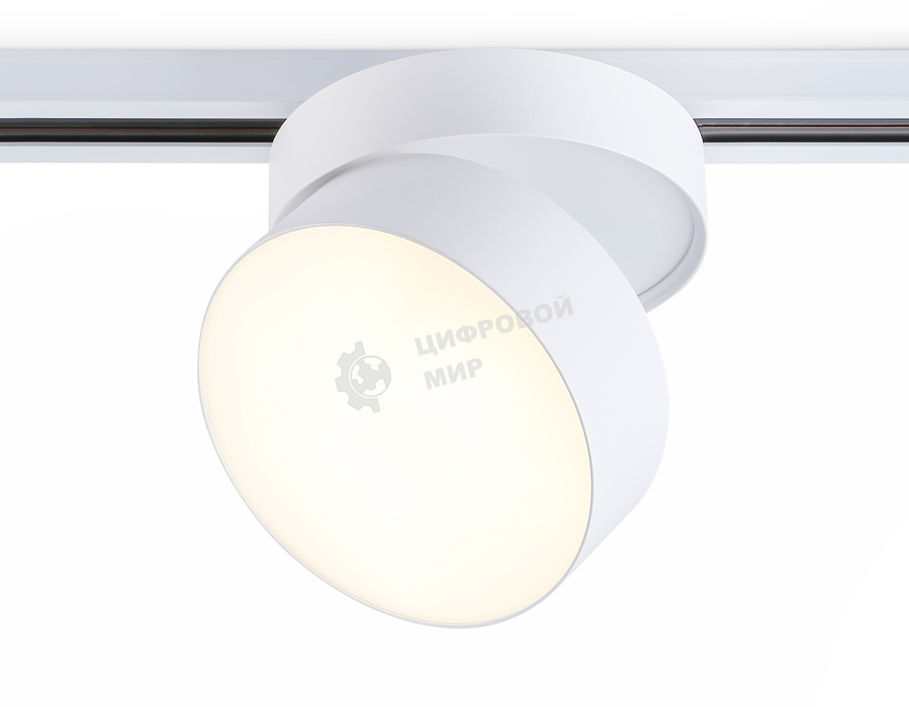 Трековый однофазный светодиодный светильник Ambrella light GL6872 WH белый LED 16W 3000K D115*90