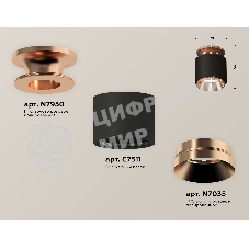Светильник Ambrella Light XS7511140 SBK/PPG черный песок/золото розовое полированное MR16 GU5.3 (N7930, C7511, N7035)