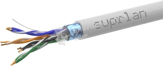 Кабель сетевой информационный Suprlan Standard 01-1031-1 кат.5E F/UTP 4 пары 24AWG PVC внутренний 305м серый