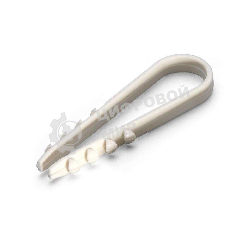 Дюбель-хомут Fortisflex ДХ 19-25 нейлон белый (уп. 100 шт)