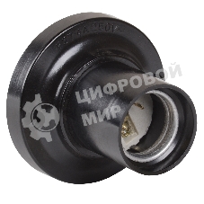 Патрон потолочный карболитовый, Е27, черный, индивидуальный пакет, IEK Iek EPK12-04-02-K01 Пкб27-04-К21