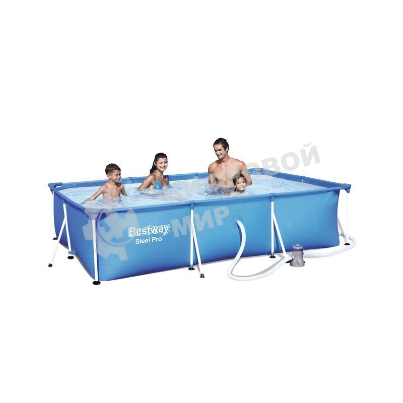 Бассейн каркасный Bestway 300х201х66см, 3300 л, с ф.-насосом, 56411