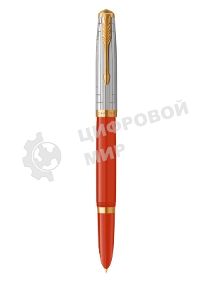 Ручка перьевая Parker 51 Premium (CW2169071) Red Rage GT, F, сталь нержавеющая, подарочная коробка