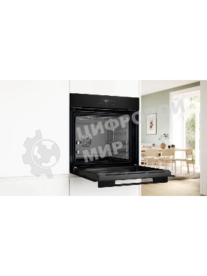 Электрический духовой шкаф Bosch HJG852YB0T Serie 6, 60 см, 66 л, черный,сенсорное управление, 8 режимов+AutoPilot 30(30 автоматических программ), LCD-дисплей, галогенное освещение, самоочистка EcoClean,Soft Open and Soft Close door,телескопические направляющие на 2 уровнях