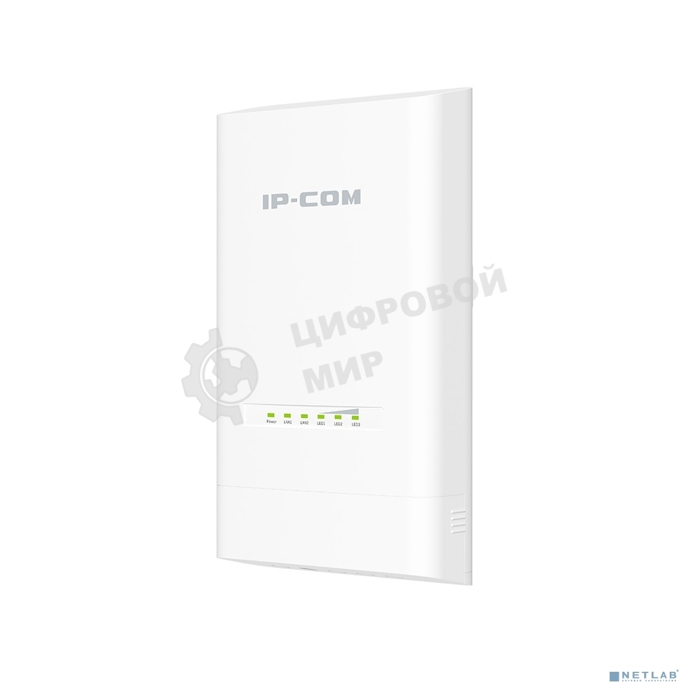 Наружная точка доступа IP-COM CPE12, 5 ГГц, до 867 Мбит/с, IP65, 1х12dbi, PoE, 2х1 Гбит/с, молниезащита 6000В