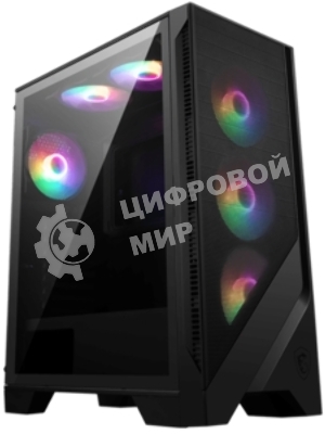 Компьютерный корпус MSI MAG FORGE 120A Mid-Tower, ATX, 2xUSB 3.2, Audio I/O, 6x120мм autoRGb Fan PWM RGb PWM Control Board, Tempered Glass Window