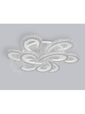 Потолочный светодиодный светильник Ambrella light FA1704/6+3 WH/CH белый/хром 255W 3000K-6400K 610*610*130 (ПДУ РАДИО 2.4G)