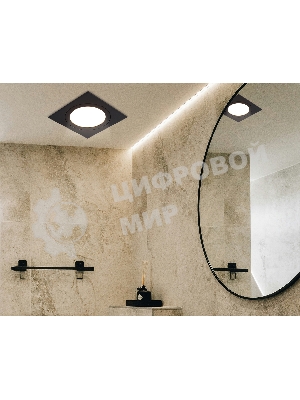 Светильник Ambrella light TN6609 BK черный IP44 GX53 max 15W 110*110*23