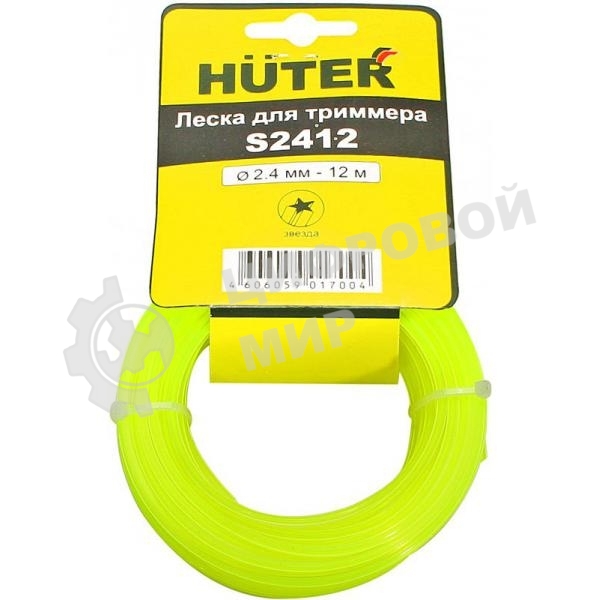 Леска для садовых триммеров Huter S2412 d=2.4мм L=12м для Huter GGT-800S(T)/1000S(T)/1300S(T)/1500S(T) (71/2/12)