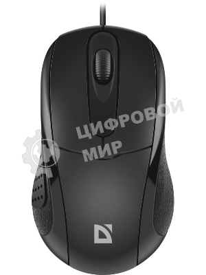 Мышь проводная Defender Standard MB-580 черный, 1000 dpi, USB, кнопки - 3