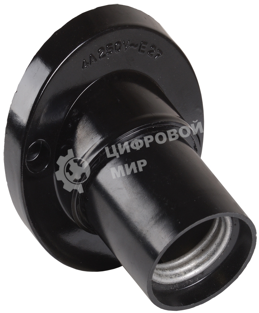 Патрон угловой настенный карболитовый IEK EPK13-04-02-K01 Пкб27-04-К31 Е27, черный, индивидуальный пакет