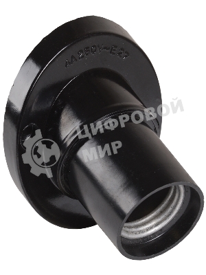 Патрон угловой настенный карболитовый IEK EPK13-04-02-K01 Пкб27-04-К31 Е27, черный, индивидуальный пакет