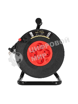 Удлинитель на катушке ExeGate industrial ECS-10-2-25 (4 евророзетки, IP20, 25 м, защита от детей, защита от перегрузки, 2х1,0 мм2, 10А/2.3 кВт)