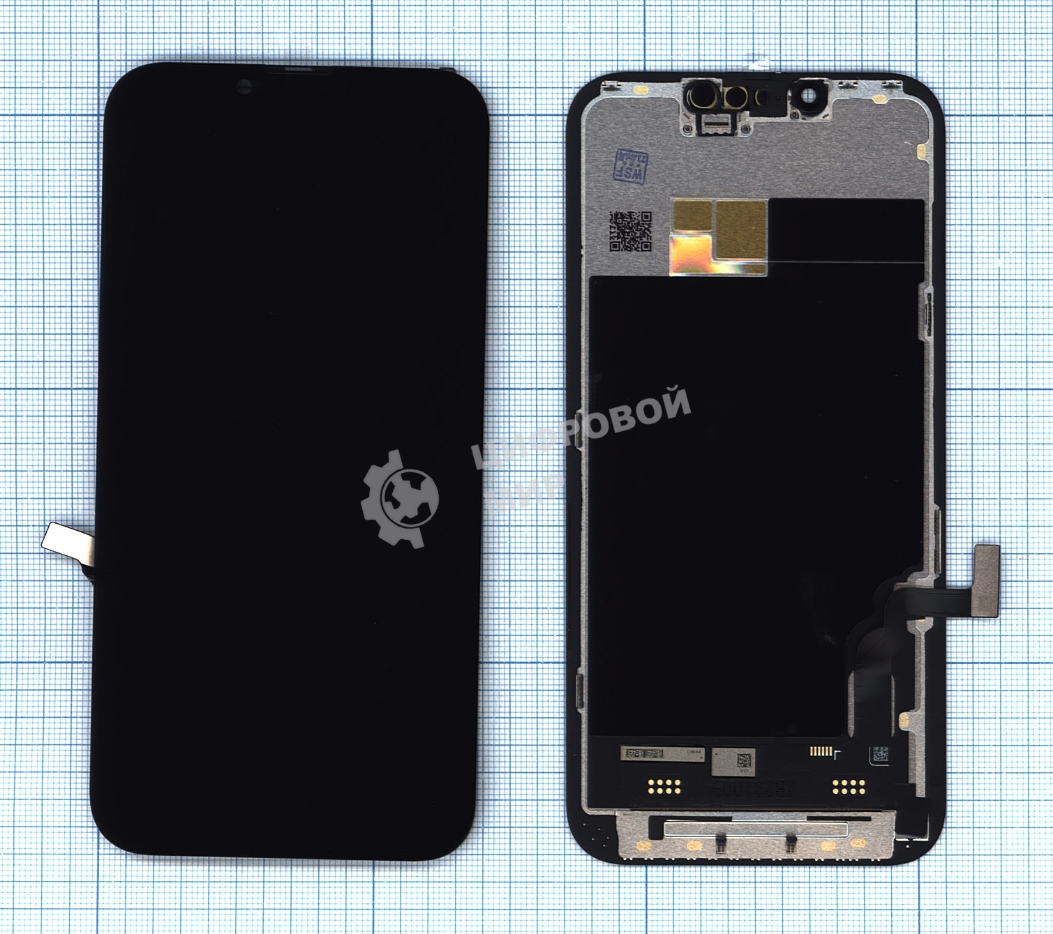 Дисплей Amperin для Apple iPhone 13 в сборе с тачскрином (Soft Oled), черный