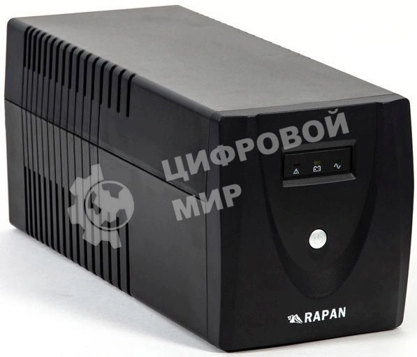 Источник бесперебойного питания RAPAN-UPS 1000 220В 1000ВА/600Вт меандр с АКБ 2х7А·ч интерактивный RAPAN-UPS 1000 power supply 220V 1000VA/600W meander with battery 2x7Ah interactive