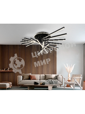 Потолочный светодиодный светильник Ambrella light FL6292 BK черный 160W 3000K-6400K 1100*790*315 (ПДУ ИК)
