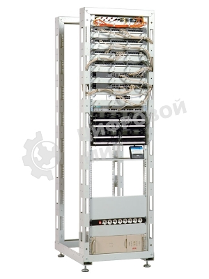 Стойка двухрамная ЦМО СТК-24.2 24U 620 мм X 800 мм направл. закл. гайки 250 кг серый