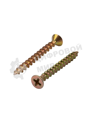 Саморез оконный Kranz острый, 4.1х40, желтый цинк, короб (500 шт./уп.)