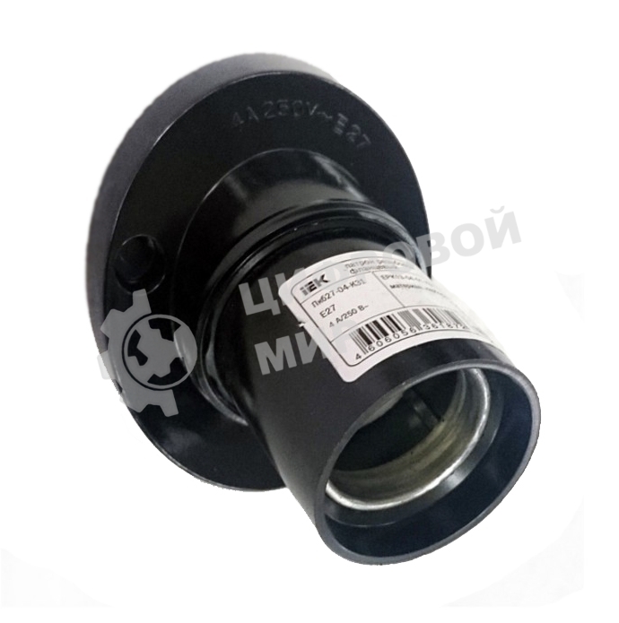 Патрон угловой настенный карболитовый IEK EPK13-04-02-K01 Пкб27-04-К31 Е27, черный, индивидуальный пакет