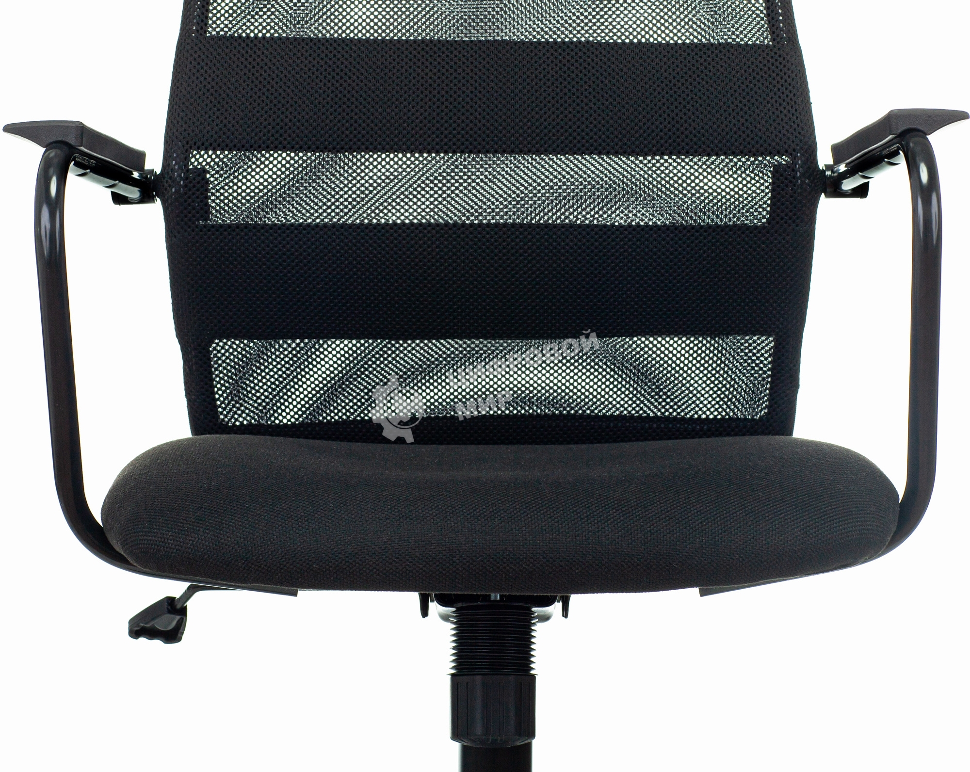 Кресло компьютерное Бюрократ KB-5M TW-01 3C11 черный, сетка/ткань, с подголов. крестовина металл черный