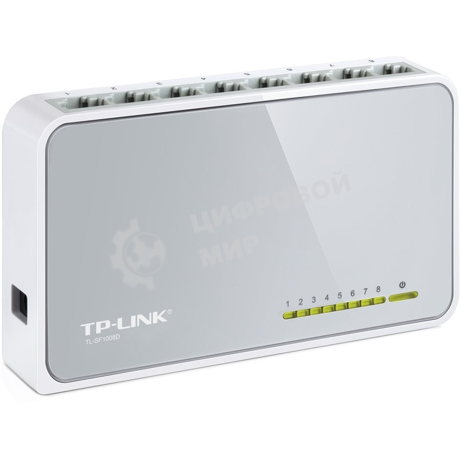 Коммутатор TP-Link SOHO TL-SF1008D Коммутатор 8-port 10/100M mini Desktop Switch, 8 10/100M RJ45 ports, Plastic case