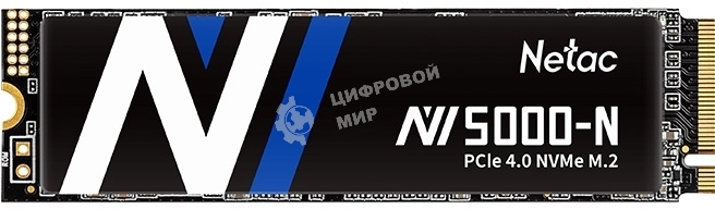 Накопитель SSD Netac NV5000-N, 2Tb, M.2 2280, PCIe 4.0 x4, NVMe, R/W 4800/4400, с радиатором