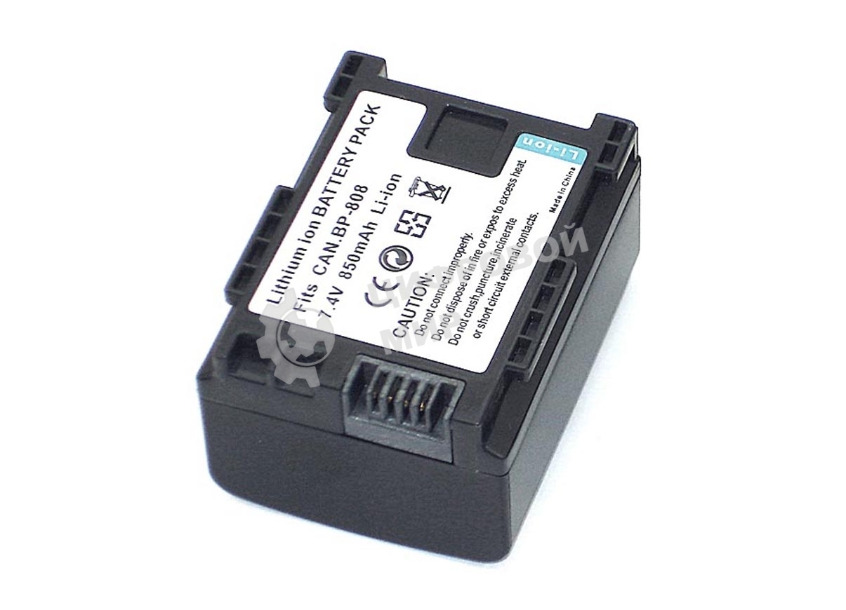 Аккумуляторная батарея для видеокамеры Canon LEGRIA FS10 (BP-808) 7,4V 850mAh