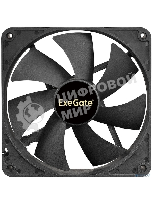 Вентилятор для корпуса ExeGate EX14025S3P черный, 140 мм, 1200 об/мин, 24 дБ, 3 pin