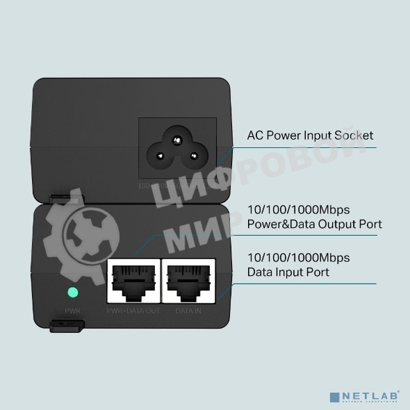 Инжектор PoE Gigabit PoE Injector, 802.3af/at compliant