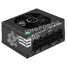 Блок питания 650W ExeGate M650 GOLD (SFX, APFC, КПД 90% (80 PLUS GOLD), 9см fan, 24pin, (4+4)pin, 2xPCI-E, 6xSATA, 3xIDE, 1xFDD, Full Cable Management, black, ATX adapter, Retail box)
