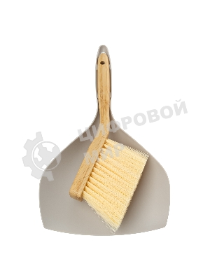 Набор: совок 290x190 мм и бамбуковая щетка-сметка 220 мм, Home Palisad
