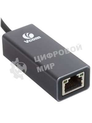 Кабель-переходник USB 3.0 (Am) --> LAN RJ-45 Ethernet 1000 Mbps, Aluminum Shell, VCOM DU312M
