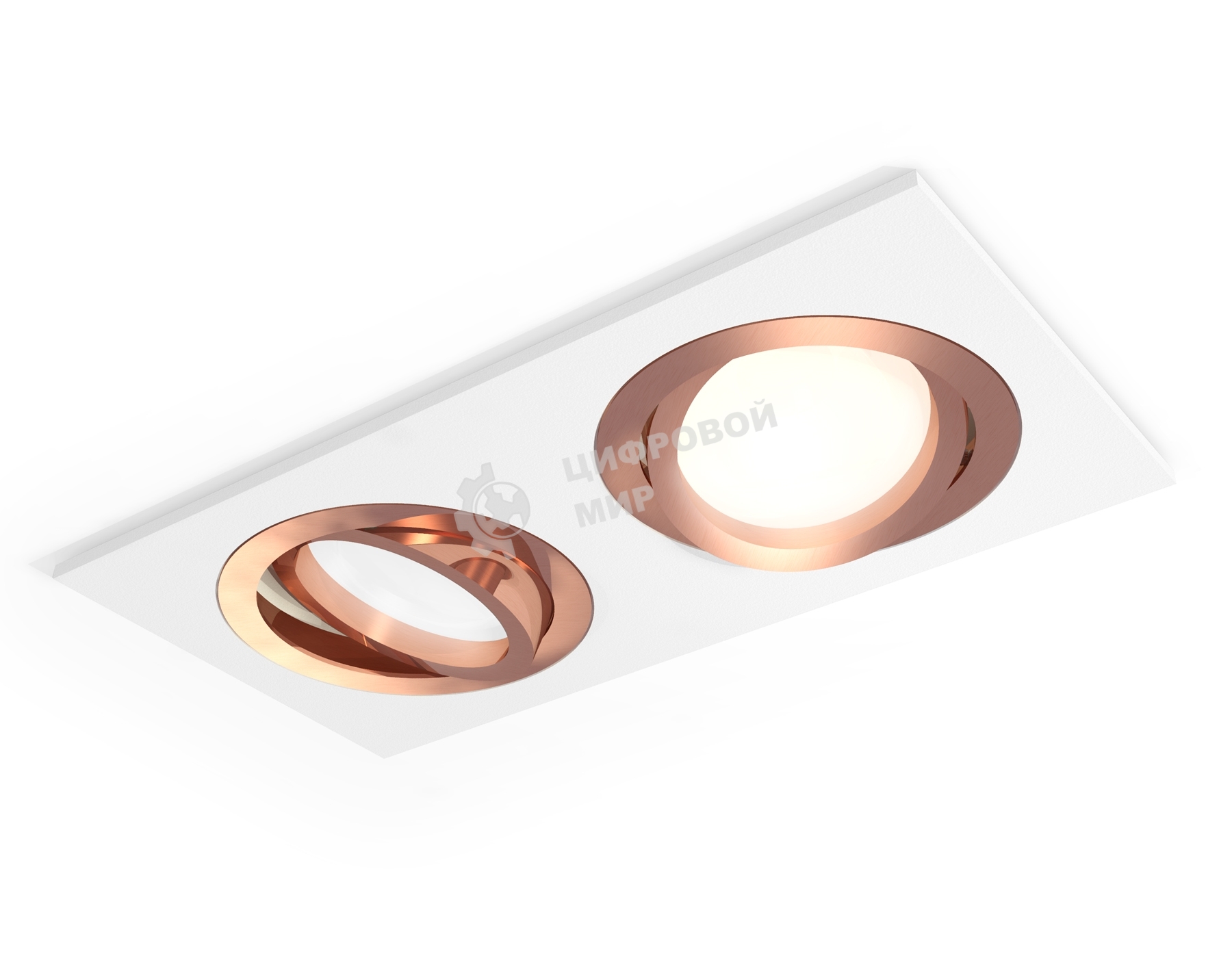 Комплект встраиваемого поворотного светильника Ambrella light XC7635084 SWH/PPG белый песок/золото розовое полированное MR16 GU5.3 (C7635, N7005)